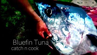 BLUEFIN TUNA catch n cook overnight offshore fishing with Josh James [upl. by Ididn]