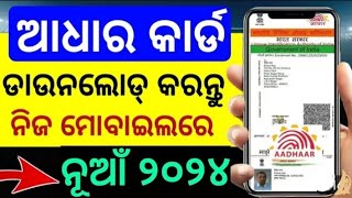 How to Download Aadhaar card Odisha 2024। Adhar card Download online [upl. by Adriano]