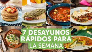 7 desayunos rápidos para la semana  Kiwilimón [upl. by Sucramel]