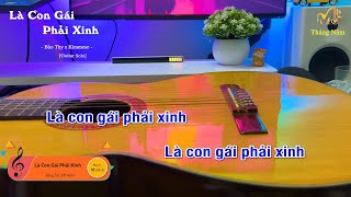 Karaoke Là Con Gái Phải Xinh  Bảo Thy Guitar Solo Beat Muối Music  Tháng Năm [upl. by Aleusnoc]