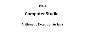 Arithmetic Exception in Java [upl. by Bluh]