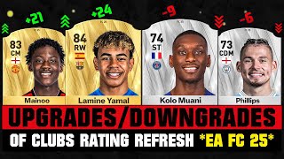 FIFA 25  BIGGEST RATING UPGRADES amp DOWNGRADES of Every Club EA FC 25 😱🔥 ft Yamal Mainoo [upl. by Lehcer]