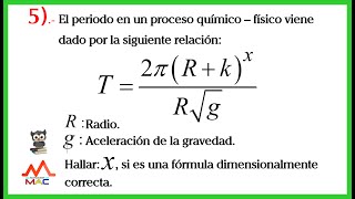 ANÁLISIS DIMENSIONAL  EJERCICIO 5 FÍSICA [upl. by Octavius]