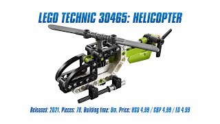 LEGO Technic 30465 Helicopter Indepth Review Speed Build amp Parts List [upl. by Tryck672]