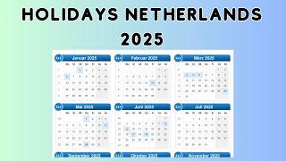 Holidays Netherlands 2025 [upl. by Eislel]