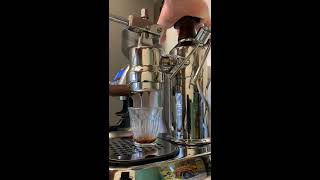 Making espresso with Caffe Euroblend from Australia amp La Pavoni Europiccola in New York shut down [upl. by Alane]