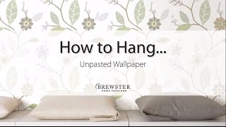 How to Hang Wallpaper by Brewster Home Fashions [upl. by Nettle838]