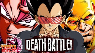 Vegeta Reacts Goku Black VS ReverseFlash Dragon Ball VS DC  DEATH BATTLE [upl. by Auqinat544]