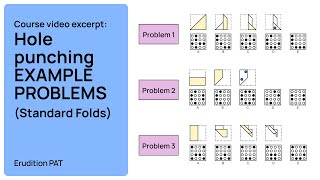 Hole punching EXAMPLE PROBLEMS Standard Folds  Perceptual Ability Test Tutorials  DAT PAT [upl. by Meesan]