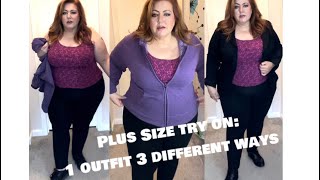 Plus Size Try On 1 Outfit 3 Different Ways [upl. by Anirdna]