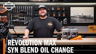 How To HD Genuine SYN Blend Oil Change for HarleyDavidson Revolution Max Engines [upl. by Kano]