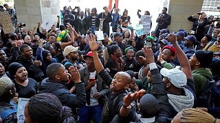 Zambian protest against xenophobic attacks in South Africa No Comment [upl. by Hynes]