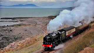 Steaming Along the Cumbrian coast Line Harrington to Whitehaven Cumbria [upl. by Ezalb]