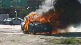 Car fire captured on video [upl. by Salita]