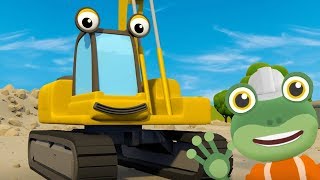 Excavator Song  Construction Vehicles For Kids  Kids Songs  Geckos Garage [upl. by Sehguh]