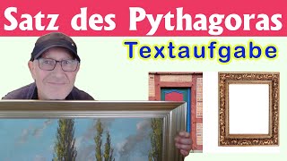 Satz des Pythagoras  richtig anwenden in TEXTAUFGABEN [upl. by Nairdna]