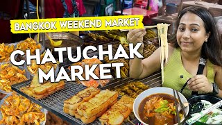 BEST FOOD at Chatuchak Weekend Market Bangkok sinfulfoodie bangkokstreetfood [upl. by Poirer403]