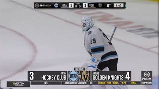 Utah Hockey Club Falls To Vegas Golden Knights In OT On The Road [upl. by Hesoj]