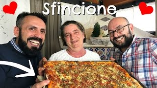 La Vera Ricetta dello Sfincione Palermitano  Vlog Ricetta con Ospite  55Winston55 [upl. by Akimert]