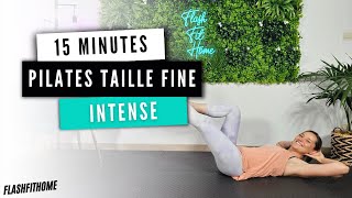 15 MIN  PILATES pour SAFFINER et avoir un VENTRE PLAT 🙏🏻 Marine BIREN  FlashFitHome [upl. by Nerwal]