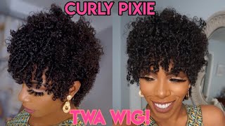 🤑 FINALLY The PERFECT kinky curly TWA pixie cut wig NO GLUE NO LACE NO INSTALL needed 🤩⎪Ywigs [upl. by Wilfrid]