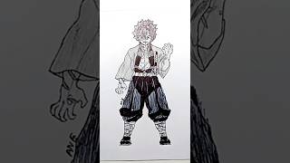 Speed drawing StickMan Sanemi Shinazugawa shorts anime drawing sanemi demonslayer [upl. by Tifanie]