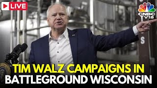 Tim Walz LIVE Gov Walz Campaigns in Swing State Wisconsin  Trump Vs Harris  US Elections  N18G [upl. by Kaiulani991]