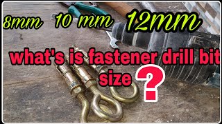 How to fan fastener bit size  fan fastener size  anchor hook fiting [upl. by Anieral]