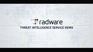 Radwares Threat Intelligence Service Demo [upl. by Nahsaj]