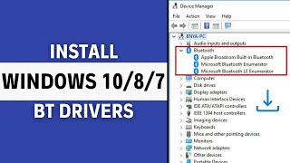 How To Install Bluetooth Drivers On Windows 111087 PC Or Laptop  Full Guide [upl. by Lorrad]