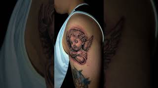 Tattoo anjo sombreado [upl. by Ahsitaf]