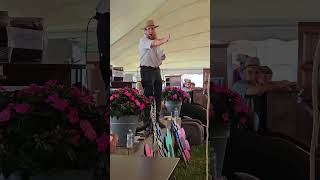 Auctioneer Andy Raber at Farmerstown school auction [upl. by Rehpinej]