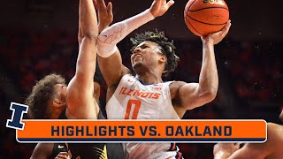 Oakland at Illinois  Highlights  Big Ten Mens Basketball  Nov 10 2023 [upl. by Gnok]