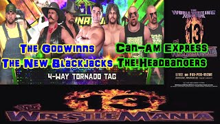 WrestleMania 13  The Headbangers vs Doug Furnas amp Phil LaFon vs The Godwinns vs The New Blackjacks [upl. by Parrott]