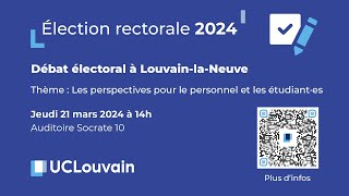 Election rectorale 2024  débat sur les perspectives pour le personnel et les étudiant·es [upl. by Ernest]