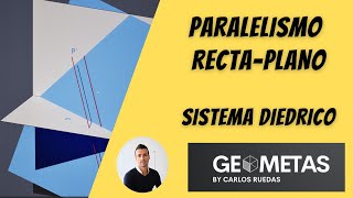 Paralelismo entre recta y plano en sistema Diédrico [upl. by Arocet]