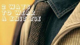 Mens Fashion  How to Wear a Wool Knit Tie [upl. by Caria]