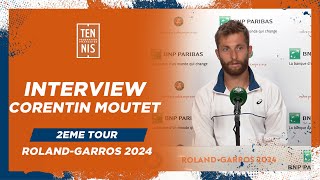 Interview de Corentin Moutet après le 2ème Tour de RolandGarros 2024  FFT [upl. by Hax906]