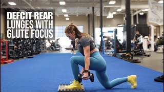 Deficit Rear Lunges Glute Focused [upl. by Emilee]