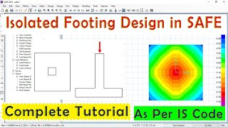 Isolated Footing Design In SAFE  Design Analysis Of Footing  SAFE Tutorial For Foundation Design [upl. by Annabelle]