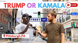 Live in Pennsylvania Asking People Who Theyre Voting For [upl. by Ennaoj]