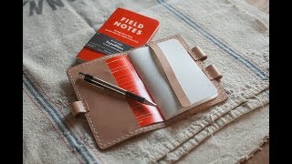 Making a Leather Notebook Case By Hand [upl. by Latsirk751]