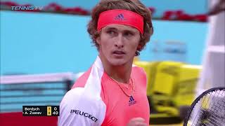 Zverev vs Berdych Madrid 2017 Highlight [upl. by Doreen]