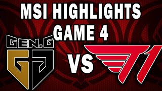 GENG vs T1 GAME 4 HIGHLIGHTS  LEAGUE OF LEGENDS  MSI 2023  JORNADA 11 [upl. by Jowett756]