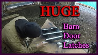 Making A Huge Barn Door Latch For Our Shop Doors [upl. by Ahsitahs]