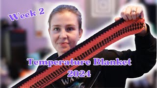 2024 Temperature Blanket Week 2  Crochet Vlog [upl. by Ecirehc]