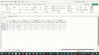 réaliser un semainier sur Excel [upl. by Deva296]