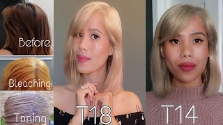 Wella T18 toner Vs Wella T14 ash blonde at home [upl. by Pelmas]