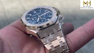 Audemars Piguet Royal Oak Chronograph Rose Gold Blue Dial 26715OROO1356OR01 size 38 Brand new [upl. by Ameline]