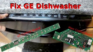 Replacing the Main Control Board AND UI Control Board on a GE Dishwasher [upl. by Matty145]